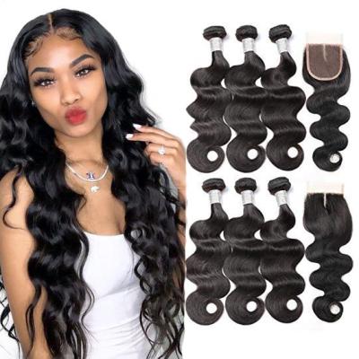 China Brazilian Raw Cuticle Pulled Double Layered Virgin Hair Extensions Soft Smooth Thick Shedding Barely Aligned Hair Bundles Hair Bundles With Closure Seller for sale