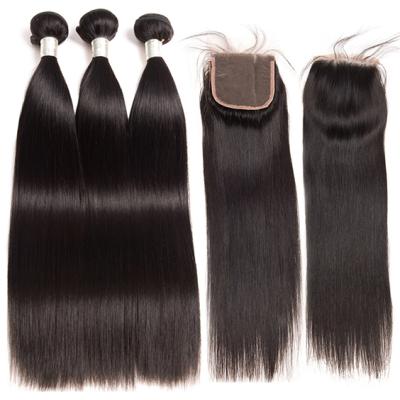 China Wholesale Brazilian Barely Shedding Soft Thick Smooth Water Wave Hair Bundles With Frontal Closure Hair Bundles With Closure Remy Hair Weave Extensions for sale