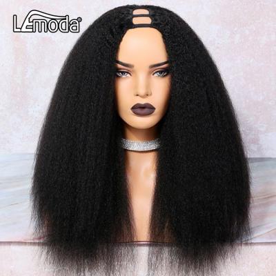 China Wholesale Price 30Inch U Part Hair Soft Thick Smooth Shedding Brazilian Barely Shedding Wig Can Permed And Dye Curly Straight Hair Wigs For BlackWomen for sale