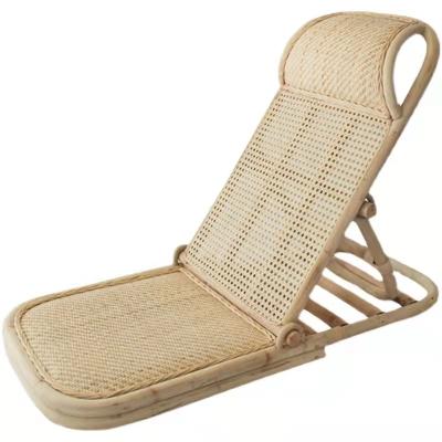 China Hot Sale Outdoor Furniture Garden Wicker Easy-Carry Handmade Wicker Woven Folding Rattan Chairs Beach Chairs for sale