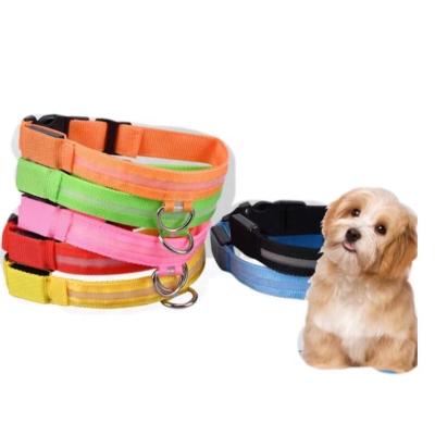 China Led Luminous Puppy Ring Pet Dog Collar Instant Safe Amp Lights Old Transparent Usb Rechargeable Leashes for sale