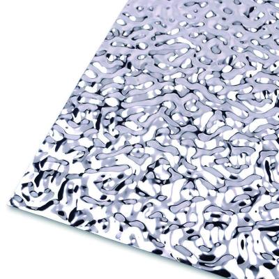 China 300 Series Grade Water Ripples Decorative Stainless Steel Flat Sheet Metal Wall Panel Tolerance ±1% for Home Decoration for sale