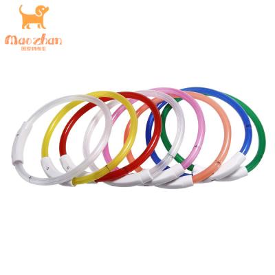 China Best Selling Products DETACHED Waterproof USB Charging Rechargeable Led Flashing Plastic Dog Collar for sale