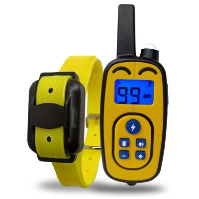 China Viable 800m Rechargeable Waterproof Remote Electronic Dog Training Collar for sale