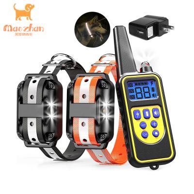 China Maozhan Hot Sale 883 Sustainable Rechargeable Remote Electric Dog Barking Training Collar for sale