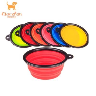 China 350ml Travel Pet Bowl Automatic Silicone Collapsible Bowl Dog Food and Water Pet Collapsible Bowl for sale