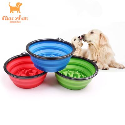 China Collapsible Automatic Collapsible Dog Bowl Silicone Dog Travel Feeder Plastic Pet Cat Food for sale