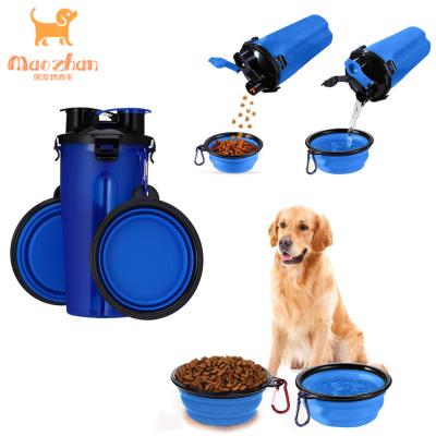 China Plastic Collapsible Travel Pet Cat Food Dog Food and Water Cup Driver Dog Cup Viable Outdoor Viable Bottle for sale