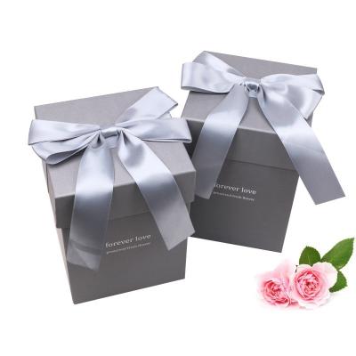 China OEM ODM Recyclable Custom Eco Gift Flower Packing Square Recyclable Rigid Special Paper Brown Coated Paper Box Offset Printing Craft for sale