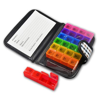 China ABS/PP/PVC Weekly 7 Day Pill Box Case Pill Organizer with Open Design for Travel Storage Box for sale