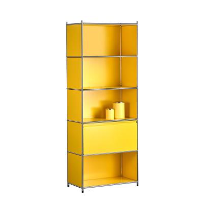 China (Other) Low Price Adjustable Hot Selling Decorative Metal Living Room Furniture Black Pink Yellow Cabinet For Office Hotel for sale