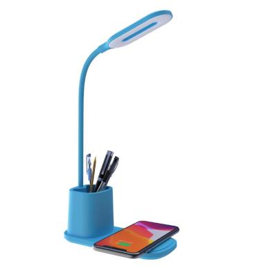 China Hot Selling 10W Mobile Phone Lighting Multifunctional Pen Stand Lamp USB LED Desk Phone Wireless Charger for sale