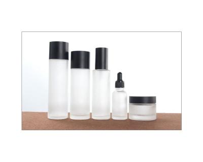 China Matte Polish Dull Polish Cosmetic Bottle Custom Cosmetics Cream Glass Bottles And Jars for sale