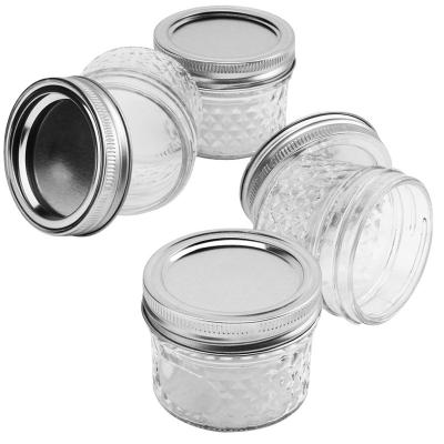 China Household Products Wholesale Custom 119ml Mason Jars Top Seal Mason Circular Glass Jar Bottle for sale