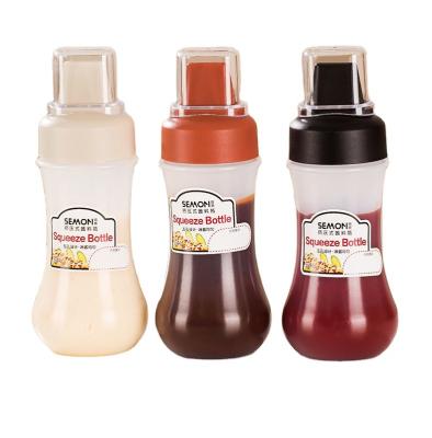 China Squish Round Shape Squeeze Sauce Bottle Pet Food Grade Wholesale Plastic Bottles for sale