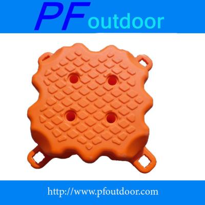 China High quality plastic dock boat pontoon deck floating boat HDPE folating platform, rotomolding floating dock for sale