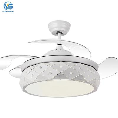 China Modern 42 inch 110v modern remote control bladeless 220v ceiling fans with lights lamp led designer luz scam ventilador oculto techo techo for sale