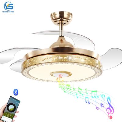 China Modern 42inch Music Speaker Remote Control Ceiling Fan for sale