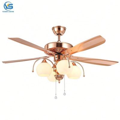 China Rustic LED Ceiling Fans With Decorative Smart Remote Control Modern Indoor Ceiling Fan Luxury Wooden Ceiling Fans With Light for sale