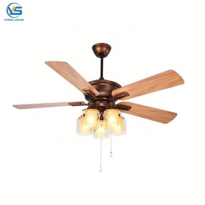 China Rustic AC 52 Inch Ceiling Fan With Light Kit With Remote Control 52 Inch Ceiling Fan With Light Kit for sale