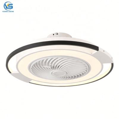 China Modern led chandelier with light modern scam vintage ventilador de techo bedroom ABS ceiling fan remote control sealing luz for sale