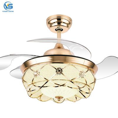 China Modern Ring Chandelier Light Fan For Living Room Pendant Light 72w Led Modern Copper Bright Acrylic Lamp Decorative Lighting Style for sale