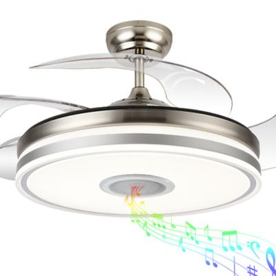 China Modern Modern Retractable Chandelier LED Ceiling Fan Light With Remote Control for sale