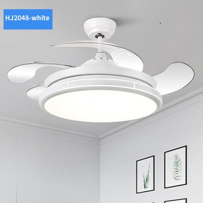 China Modern Modern Retractable Chandelier LED Ceiling Fan Light With Remote Control for sale