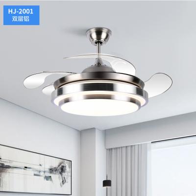 China Modern Modern Retractable Chandelier LED Ceiling Fan Light With Designer Remote Control Fan for sale