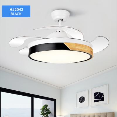 China Modern Modern Retractable Chandelier LED Ceiling Fan Light With Remote Control for sale