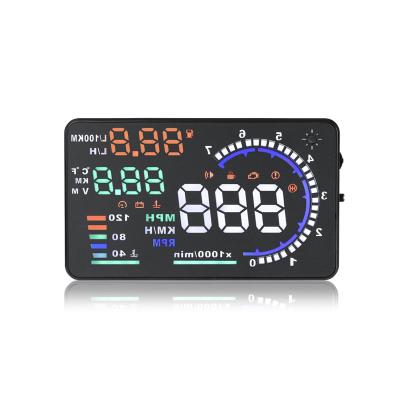 China New 2021 China-chic Hot Sale A8 Car HUD tpms Display OBD2 Car Over Speed ​​Alarm And Auto Diagnostic Tool For Car Accessories for sale