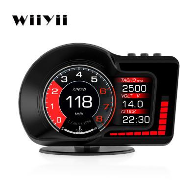 China 6 New F15 WiiYii 2022 Different UI Interface OBD GPS Multiple Head Tpms Display Tachometer Smart Gauge Car OBD2 Gps Speed ​​Show OBD2 HUD for sale