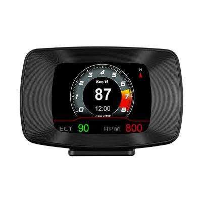 China 6 UI P13 different smart racing car measurement display OBD2 hud water temperature meter ECU data ECU data per hour speed fuel consumption mileage for sale