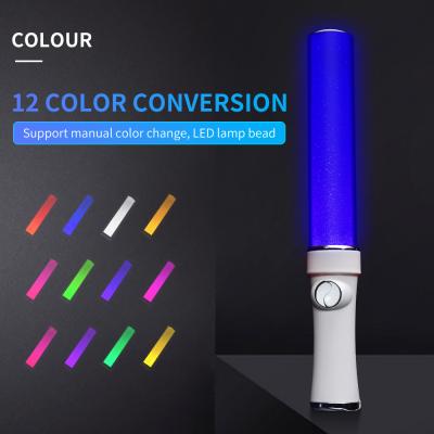 China ABS 12 different colors led lights glow stick flashing penlights for party and concert ware cheering multi color led stick for sale