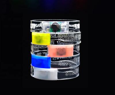 China ABS LED Glitter Bracelet LED Color Ring Acrylic Glow Flash Light Sticks Party Dancing Christmas Supplies for sale