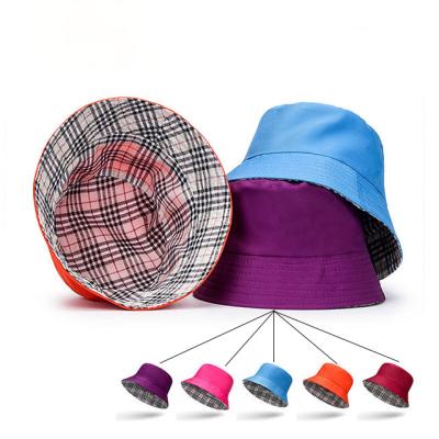 China Wholesale Picture Lattice Hat For Women Designer Double Sided Hats Bucket Hat 2021 New for sale