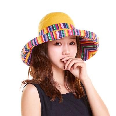 China Picture Bucket Hat Summer Hats Design Sun Hoods Women Printed Rainbow Cowls Wholesale for sale