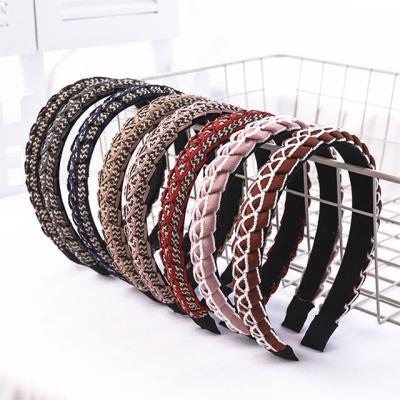 China Korean Girls Hair Decoration Hair Accessories New Fashion Handmade - Woven Cloth Hairband Headband Girls for sale