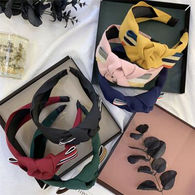 China Girls Hair Decoration Fashion Hair Accessories Cloth Headband Bow Hairband Makeup Headbands For Women for sale