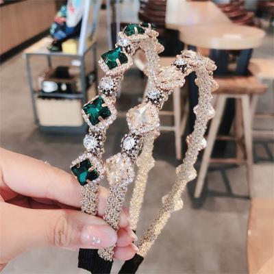 China Girls Hair Decoration Women Hair Band Fashion Hair Accessories Shiny Rhinestone Luxury Headband for sale