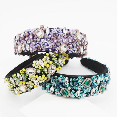 China Girls Hair Decoration Rhinestone Jewel Hair Accessories Women Accessories Headband Luxury Fashion Headbands For Girls for sale