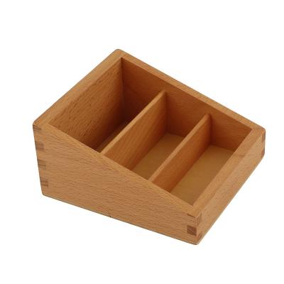 China LA502 wooden montessori box part three language toys materials montessori box cloth for sale