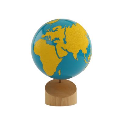 China GE085 wooden cloth sandpaper globe montessori equipment materials geography montessori children play for sale