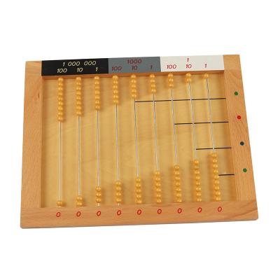 China MA074 Pearl Sight Baby Kids Wooden Montessori Mathematics Golden (Flat) Educational Wooden Toys for sale