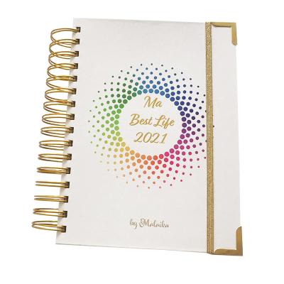 China paper & 2021 A5 Cardboard Notebook Custom Printed Spiral Notebook Printing Service for sale