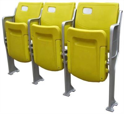 China Durable Classic HDPE Folding Blow Molded Stadium Seats With Armrest for sale