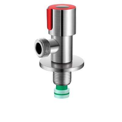 China General high quality 304 stainless steel red indicator thickened polished water valve angle valve for sale