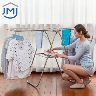 China 2021 Modern Indoor Balcony Adjustable Cloth Drying Rack Foldable Laundry Rack Clothes Drying Rack for sale