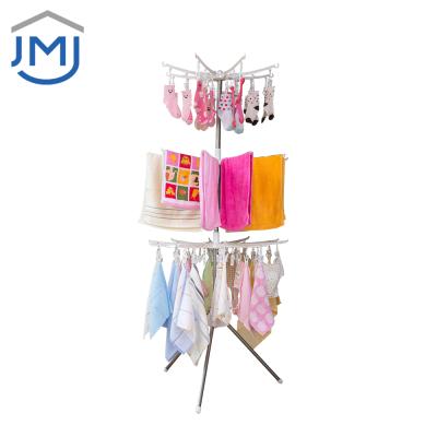 China Folding FILE 3 Tiers Clothes Drying Rack Folding Tripod Laundry Garment Storage Racks Clothes Dryer Rack Racks for sale