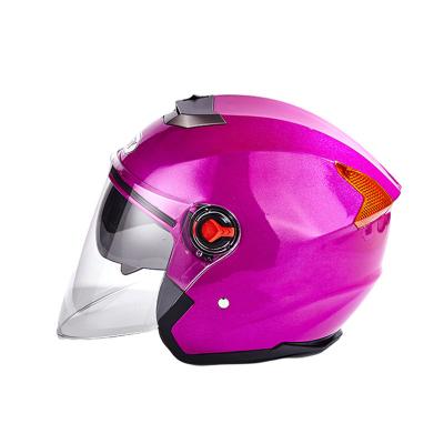 China Unisex Cheap Cool Looking Open Face Helmet Half Face Motorcycle Unisex Helmet HD Double Fog Sun Visor for sale